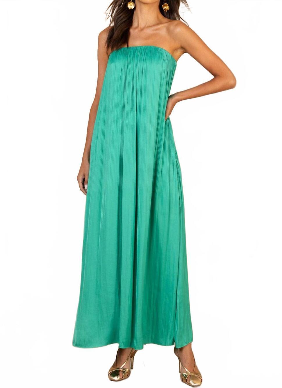 NEW HALE BOB olympia charmeuse dress in green